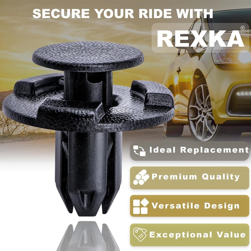 Rexka 10pcs Fender Liner Cowl Grille Bumper Under Cover Clip Push-Type Retainer Compatible with Nissan Infiniti 01553-05933 01553-05323 370Z 350Z Altima GT-R Juke Leaf Murano Quest Q50 Q60 Q70 QX60 - Image 4